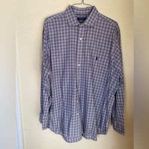 Ralph Lauren 1XB Blue, White, Red & Green Plaid Performance Shirt